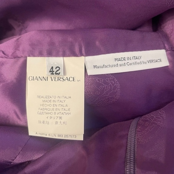 NWT! Versace Hemp Skirt IT 42 Gianni Versace Inside Label PURPLE Pencil MEDUSA - Picture 14 of 16